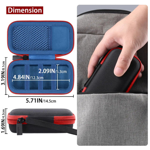 Rock Solid Kickass Hard Eva Protective Case For Bosch Glm100-23 And Glm165-40 Laser Distance Meters That Keeps Your Gear Safe From Drops And Dust While Rolling Around The Job Site With A Tight Red Zipper