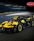 LEGO Technic Bugatti Bolide Racing Car Building Set For Kids And Teens A Totally Cool Engineering Toy Back To School Gift Collectible Sports Car Construction Kit Ages 9 Plus 42151 on a race track background