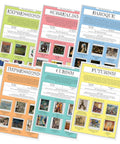 Six Dope Art Movements Poster Set For Classrooms Featuring Expressionism, Surrealism, Baroque, Impressionism, Cubism, And Futurism, 12 x 18 Inch Classroom Decor Satin Paper Made In USA Ideal For K12 Teachers And Students.