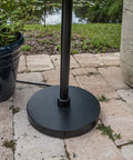 Base of Tanglewood Outdoor Floor Lamp In Oil Rubbed Bronze, All Weather Powder Coated Steel, UL Listed Rustic Standing Lamp