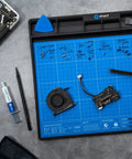 Magnetic FixMat Electronics Repair Mat With Dry Erase Grid And Sorting Bins Portable Screw And Part Organizer for Pro Techs