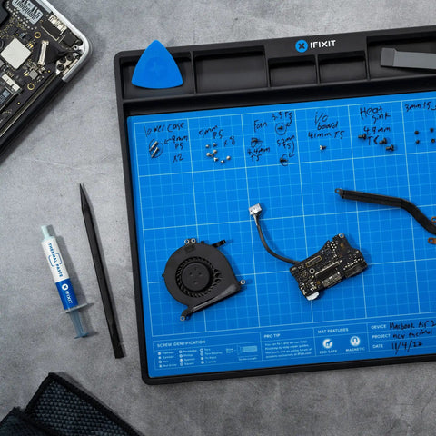 Magnetic FixMat Electronics Repair Mat With Dry Erase Grid And Sorting Bins Portable Screw And Part Organizer for Pro Techs