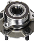 Front view of Wheel Bearing And Hub Assembly For Hyundai Elantra And Compatible Hyundai Kia Models OE Replacement Direct Fit Durable Bearings 2017 to 2023.