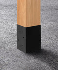 Sturdy 4x4 Post Base Anchor Ground Spike for Concrete Decks and Fence Posts, Black Powder Coated Steel, Fits 3.5x3.5 Wood Posts