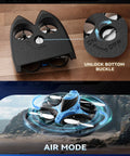 3 In 1 RC Drone Car Boat For Indoor And Outdoor Fun With Auto Hovering shown in air mode with protective cover unlocked
