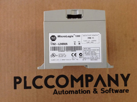 MicroLogix 1200 PLC CPU 1762 L24BWA Series C Controller with 240V AC Input for Industrial Automation front label view