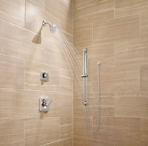 Round Chrome Drop Ell Handheld Shower Wall Connector for Plug And Play Install One Half Inch IPS Water Supply in modern bathroom