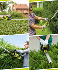 Cordless Hedge Trimmer With 22 Inch Blade 20V Battery Powered Lightweight Handheld Shrub And Bush Trimmer With Battery And Charger Five Eighths Inch Cutting Capacity For Garden And Yard in various garden settings