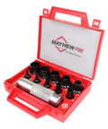 11 Piece Hollow Punch Set For Leather Cloth Vinyl And Light Sheet Metal Gasket Making With Dual Cutting Heads In Case