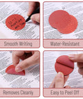 Round Transparent Sticky Notes You Can Totally Use 1.8 Inch 4 Pads With 200 Sheets And Quick Dry Fine Tip Pen on Book Pages