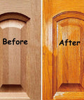 Wood panel before and after using All Natural Pure Tung Oil For Wood Finish And Waterproofing Sealant, Pro Grade, Food Safe.