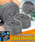 Gap Fill Steel Wool Roll For Mice Control And Rust Cleanup, 3.2 X 22.5 Feet, Handy Hardware Kit packaging with wool rolls