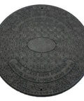 18 Inch Diameter Septic Tank Riser Cover For PVC Riser Pipes, Heavy Duty Black Polyethylene, weatherproof, top view