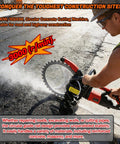 Heavy-Duty 16 Inch Electric Concrete Ring Saw With 9500W Toroidal Motor For Wet Cutting Brick Stone Marble Rebar, Deep 11.8 Inch Cut Depth in use, cutting asphalt.