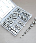130-Piece SAE Lock Nut Set Stainless Steel 304 A2-70 Includes 6-32 8-32 10-24 10-32 1/4-20 5/16-18 3/8-16 1/2-13 Lock Nuts