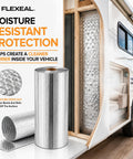 Heavy Duty Double Bubble Insulation Roll With 4 Layer Reflective Foil Barriers deflects radiant heat in RV vehicle interior.
