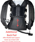 Rear view of Heavy Duty Five Gallon Bucket Backpack For Fishing And Apple Picking showing padded back support and adjustable straps.