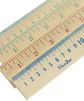 12 Pack Wooden Yardsticks With Dual Inches And Centimeters, One Fifth Inch Thick, Double Sided Rulers In Assorted Colors