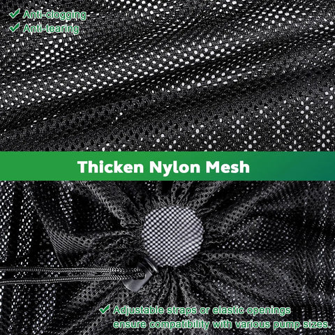 Close-up of Heavy Duty Pond Pump Filter Bag For Outdoor Koi Ponds Large Pond Barrier Bag With Ultra Fine Honeycomb Mesh