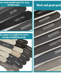 Model Sanding Sticks Set with 20 pieces for plastic models and 3D prints, assorted grits from low to high, water drop style.
