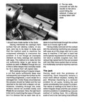 Metal Lathe for Home Machinists book page: side-angle view of lathe with cutting tool in chuck; black-and-white.