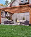 Pergola with Beefy 4x4 Post Base Brackets Set Four Pieces, Heavy Duty 2mm Steel Frame With 4mm Base, Powder Coated Black Rust Resistant