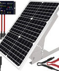 30W Off Grid Solar Panel Kit 12V With Monocrystalline Charger Waterproof Controller And Adjustable Mount For Boat Car RV Motorcycle Marine Camping Roof Power System