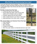 Plastic Pyramid Fence Post Caps 4x6 Nominal 3-5/8 x 5-5/8 With Pre-Drilled Holes Black or White Pack of 2 on fence post