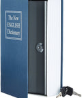 Portable Book Safe Hideaway Stash Box Disguised As A Real Book With Key Lock For Valuables Large Blue Hidden Storage On Your Bookshelf
