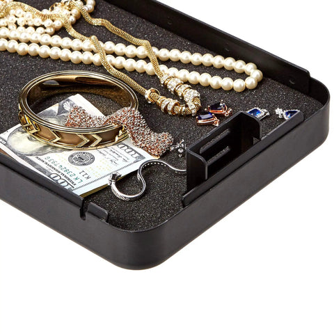 Heavy Duty Portable Security Case Lock Box Safe With Combination Lock For Documents And Valuables Anti Pry Steel Build Foam Padded