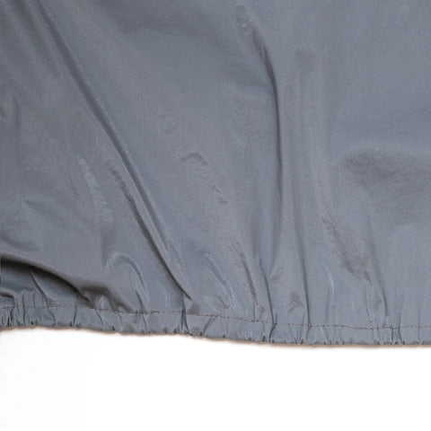 Weather Resistant Vinyl Cover With A Snug Elastic Fit Shields Your 2000 To 4000 Watt Inverter Generator from sun rain dirt, close-up of elastic hem.