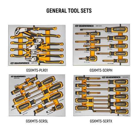 1024 Piece Master Mechanics Tool Set With Premium Modular Foam Trays And GSX Mobile Tool Storage, includes arranged hand tools