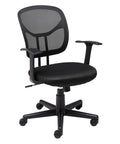 Breathable Mesh Mid Back Office Chair With Armrests For Home Office Super Comfortable Ergonomic Lumbar Support 360 Degree Swivel Adjustable Height