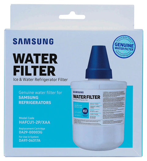 Samsung 2 Pack Refrigerator Water Filter DA29-00003G Carbon Block packaging front view