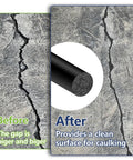Rock Solid Black Rubber Backer Rod 1/4 Inch By 20 Feet Caulk Saver Tape for sealing gaps before and after caulking.