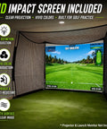 11 X 8 Ft Golf Net With HD Impact Screen And Target Cloth Five Ply Impact Resistant Netting Indoor Outdoor Backyard Golf Cage Display