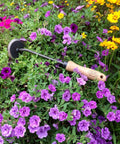 Three Piece Weeding Kit With Disc Weeder in colorful flower garden