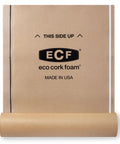 Pro Grade Cork Foam Floor Underlayment Roll With 250 Square Feet Of Coverage And Built In Vapor Shield For Vinyl Plank Laminate Hardwood Flooring Soundproof Padding That Dials Down Footstep Noise Fast, eco cork foam, showing label and roll.