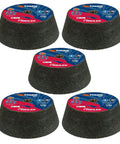 Pack of 5 Tough-As-Nails Type 11 Flaring Cup Wheel With Aluminum Oxide And Silicon Carbide for foundry cleaning and burn-in sand