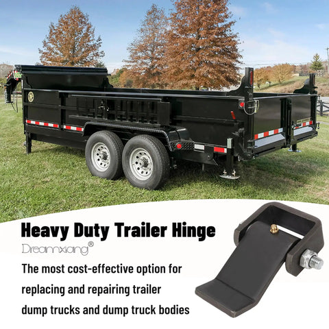 Heavy Duty Trailer Hinges Four Pack With Grease Zerk Fittings Strap Style Short Leaf Gate Hinges For Dump Trucks And Trailers Built Tough From Pig Iron For Easy Fit And Longevity Welding Or Bolt On Install No Grinding Needed, 1/4 in pig iron trailer hinge