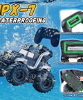 3 In 1 Amphibious RC Car Boat Water Gun With 2 4GHz Control All Terrain Waterproof Monster Truck For Kids Aged 4 To 8 with IPX-7 waterproofing features and remote control seal ring, in water demonstrating capabilities.