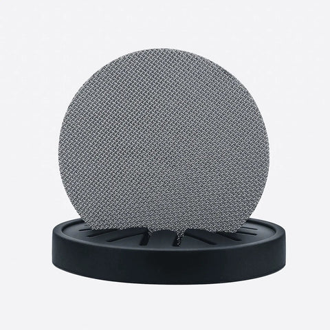 Two Pack 58.5mm Puck Screen With Stand For Espresso Machines Reusable Shower Screen With Silicone Holder