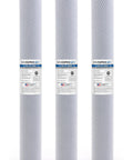 3 Pack Coconut Activated Carbon Block Water Filters 2.5 X 20 Inch 5 Micron NSF/ANSI Standard 42 Certified Universal Replacement