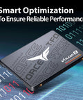 Vulcan Z 256GB 2.5 Inch SATA III SSD With SLC Cache And 3D NAND, solid state drive on binary background, gaming drive image