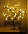 18 Inch Cherry Blossom Bonsai Tree With 48 LED Lights Warm White Glow 24V UL Listed Adapter Included Metal Base Ideal Night Light