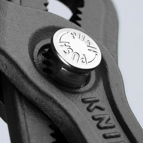 Close-up of the mechanism on Cobra 10 Inch Water Pump and Pliers Wrench Set 2 Piece Heavy Duty Pliers for Plumbing HVAC and Household Fixes