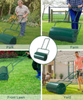 24 Inch Beefy Lawn Roller For Grass Seed And Sod, Heavy Duty Steel Garden Roller in use at park, farm, front lawn, and yard