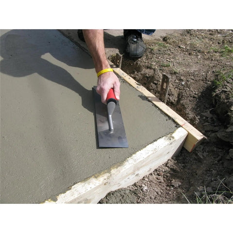 Concrete Finishing Trowel With A 14 Inch By 4 Inch Stainless Steel Blade And Soft Grip Handle For A Smooth, Pro-Grade Finish
