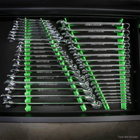 4 Piece Rail Wrench Organizer Set For Toolbox With Magnetic Rails And V Shape Design To Hold 40 Wrenches Short And Long Rails
