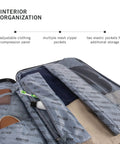 Kenneth Cole REACTION Renegade 20-inch carry-on luggage interior with adjustable compression panel and mesh pockets.